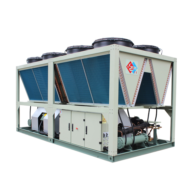 Low ambient temperature screw air source heat pump unit