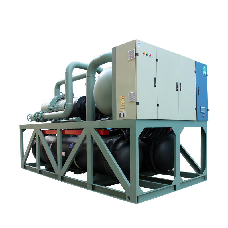 Screw water source heat pump unit