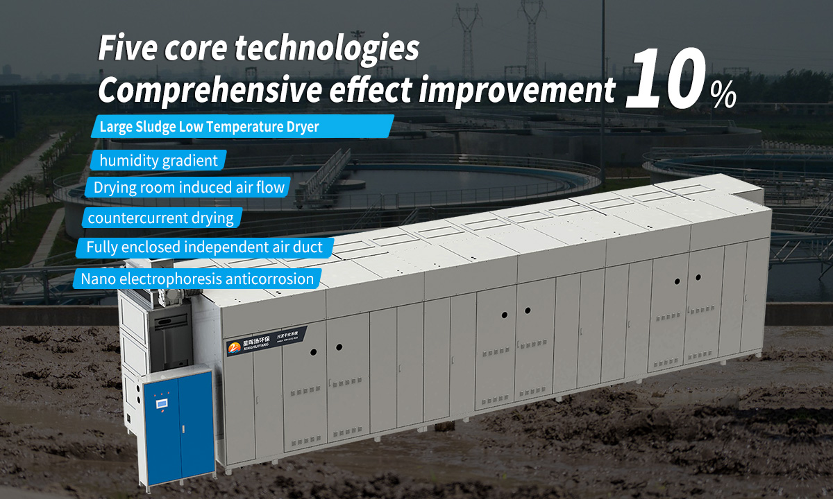 Large-scale sludge low-temperature drying equipment, low-temperature safety, focusing on sludge drying services 