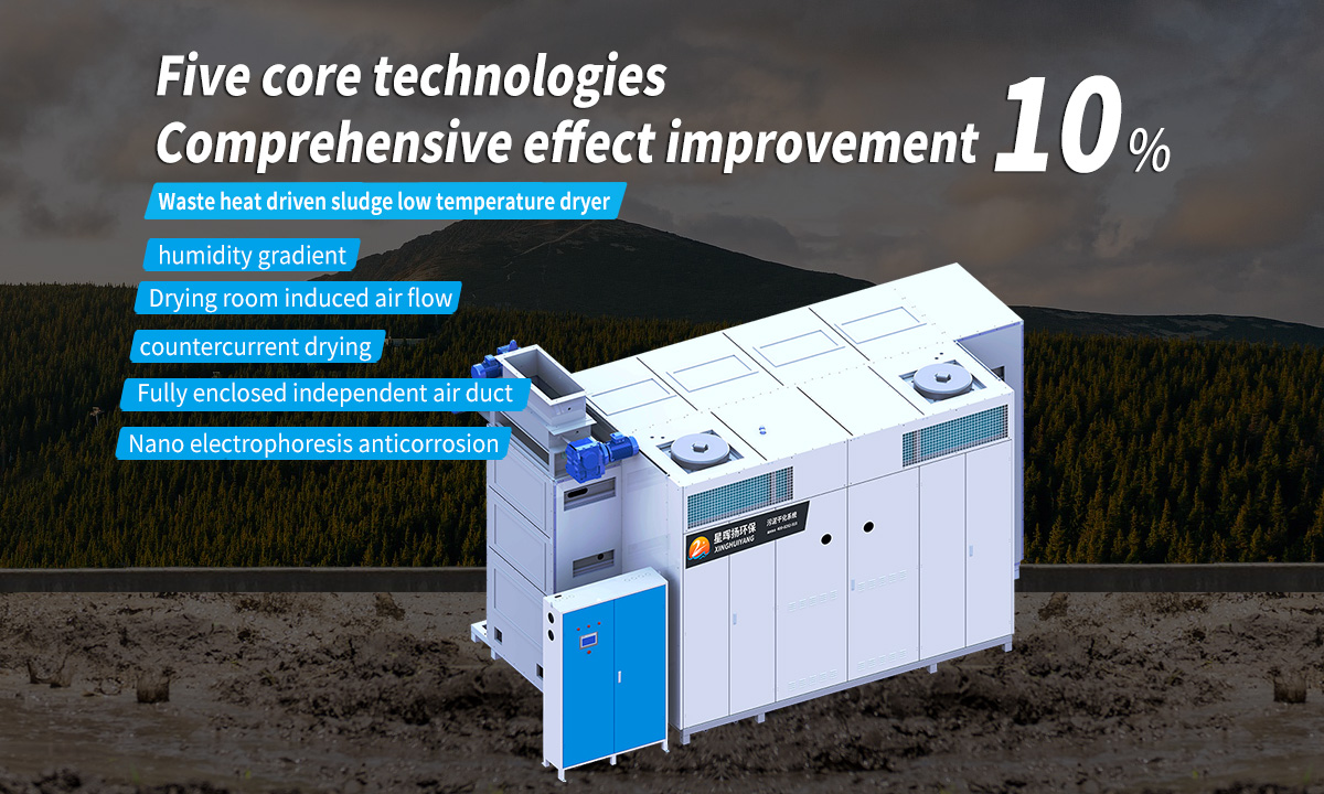 Star waste heat sludge low temperature drying machine, low temperature safety, focusing on sludge drying service 