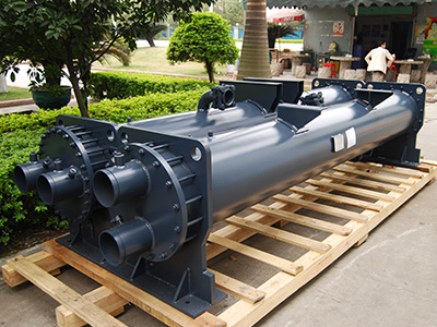 Sewage source heat pump unit - selection of evaporator and condenser heat exchange tubes